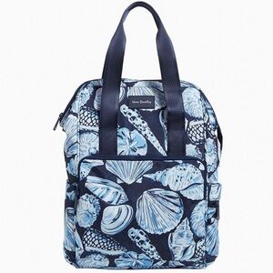 NWT Vera Bradley ReActive Cooler Backpack in Morning Shells Blue